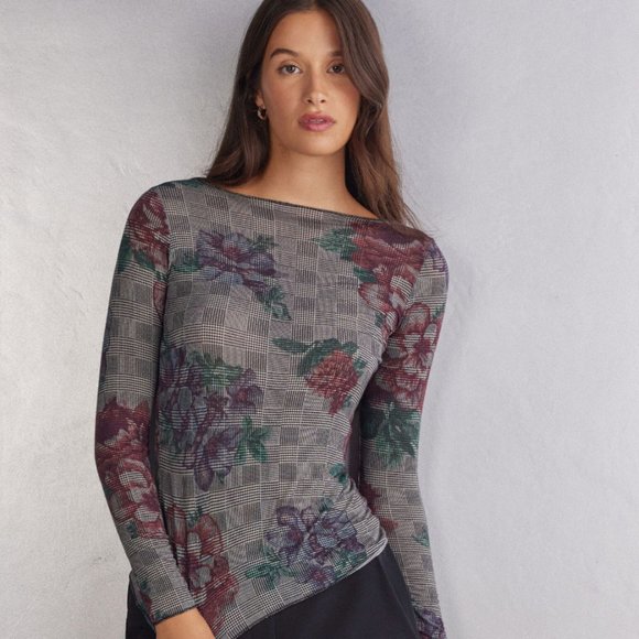 Intimissimi Ultralight w/ Cashmere tops (navy, black, prince of wales, leopard) - Picture 4 of 10